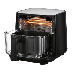 Hallsmart 4.5L Borosilicate Glass Pot Air Fryer, 1450W Digital Air Fryer,Hallsmart-The Best Rice Cooker Manufacturer,The Hallsmart Glass Pot Air Fryer