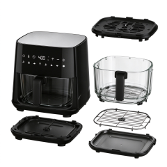 Hallsmart 4.5L Borosilicate Glass Pot Air Fryer, 1450W Digital Air Fryer,Hallsmart-The Best Rice Cooker Manufacturer,The Hallsmart Glass Pot Air Fryer