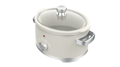 Hallsmart Cream Beige Vintage Slow Cooker | Classic Mechanical Crock Pot for Home Slow Simmer,Hallsmart-The Best Rice Cooker Manufacturer,Hallsmart Cream Beige Vintage Slow Cooker | Classic Mechanical Crock Pot for Home Slow Simmer