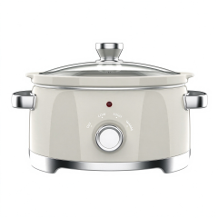 Hallsmart Cream Beige Vintage Slow Cooker | Classic Mechanical Crock Pot for Home Slow Simmer,Hallsmart-The Best Rice Cooker Manufacturer,Hallsmart Cream Beige Vintage Slow Cooker | Classic Mechanical Crock Pot for Home Slow Simmer