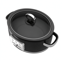 3 Heat Settings Low High Warm with Removable Ceramic Pot and Glass Lid Round Slow Cooker,Hallsmart-The Best Rice Cooker Manufacturer,3 Heat Settings Low High Warm with Removable Ceramic Pot and Glass Lid Round Slow Cooker