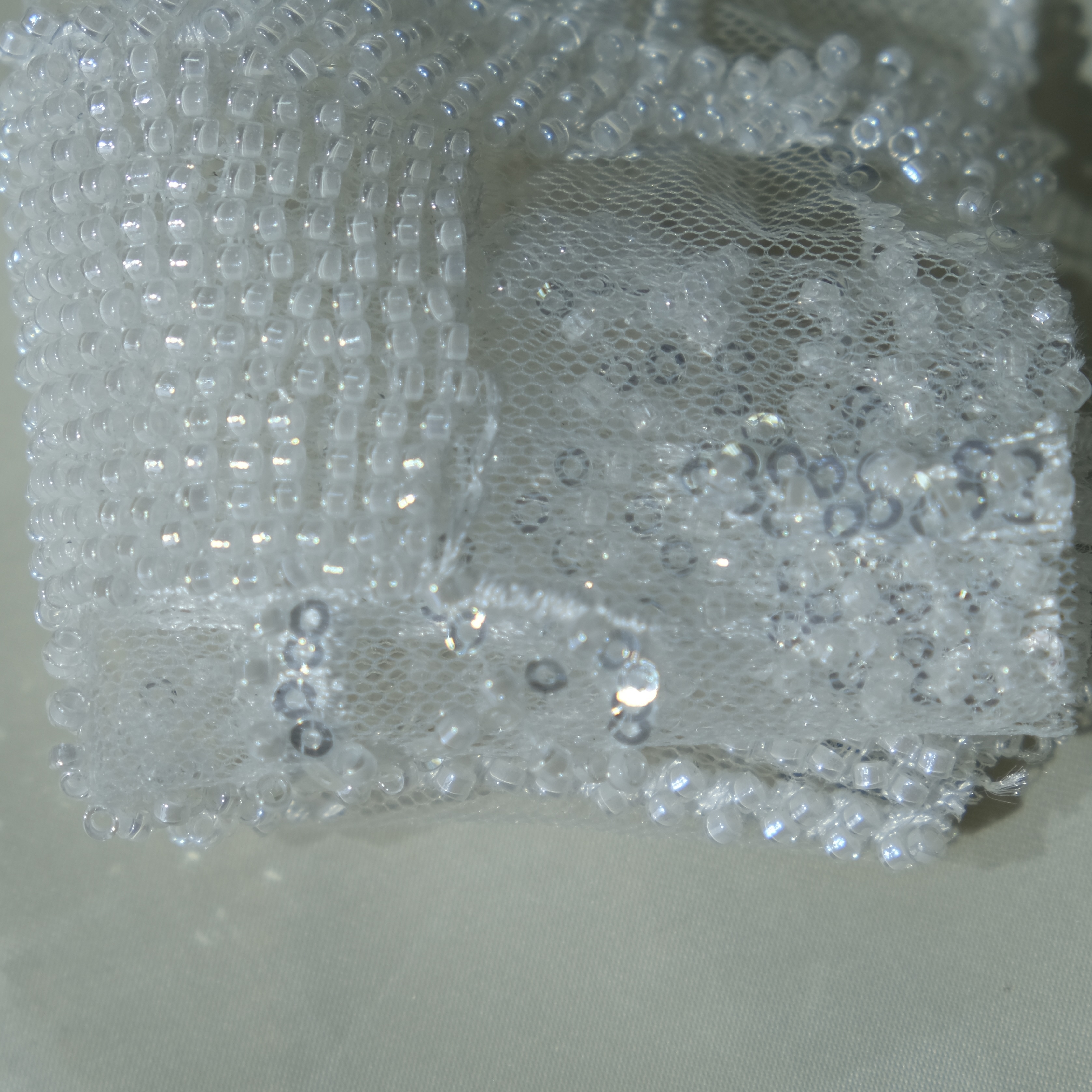 Organic Weave Embroidery Fabric in RawWhite color