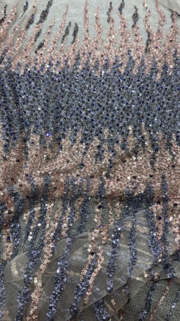 Crystal Flame Embroidery Fabric