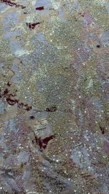 Abstract Jacquard Embroidery Fabric