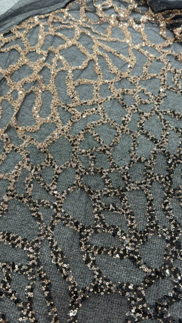 Gradient Organic Mesh Embroidery Fabric
