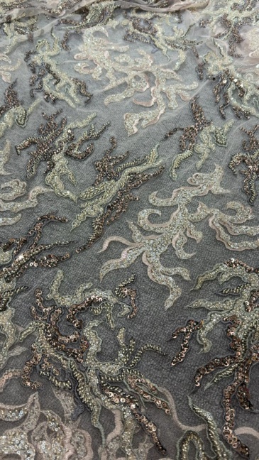 Coral Branch Embroidery Fabric