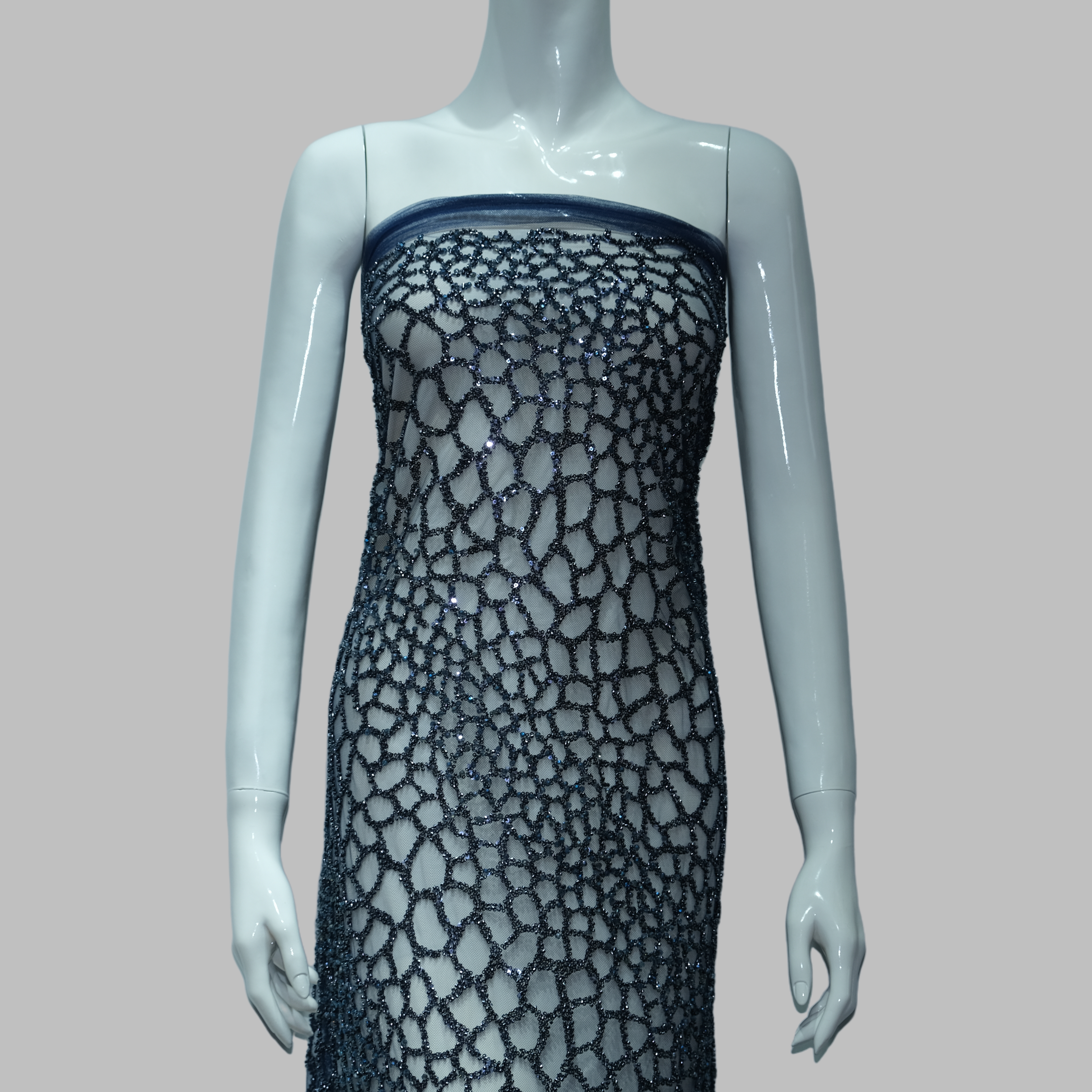 Organic Mesh Embroidery  for couture fashion design