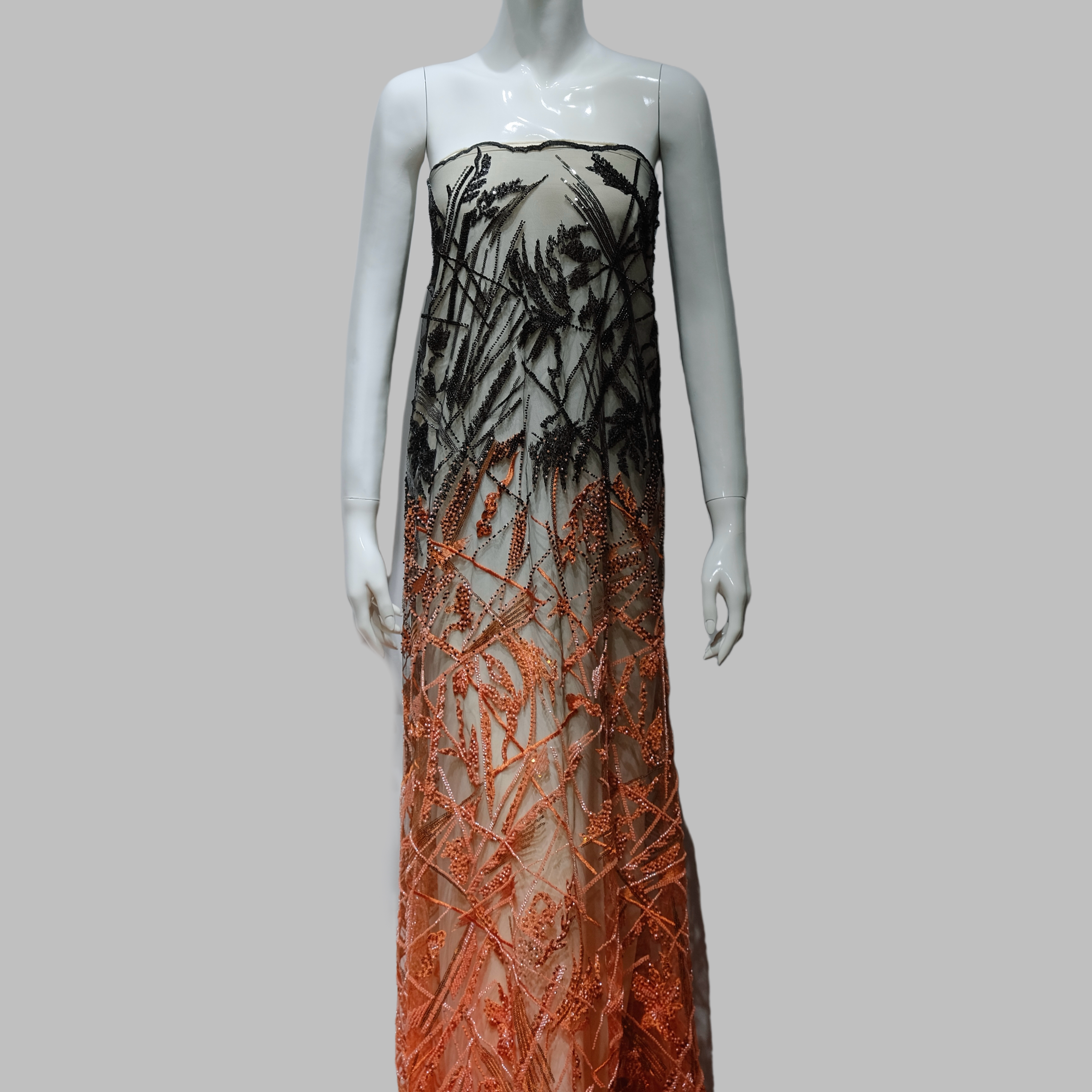Two-Tone Weave Embroidery Fabric for luxury gown design2