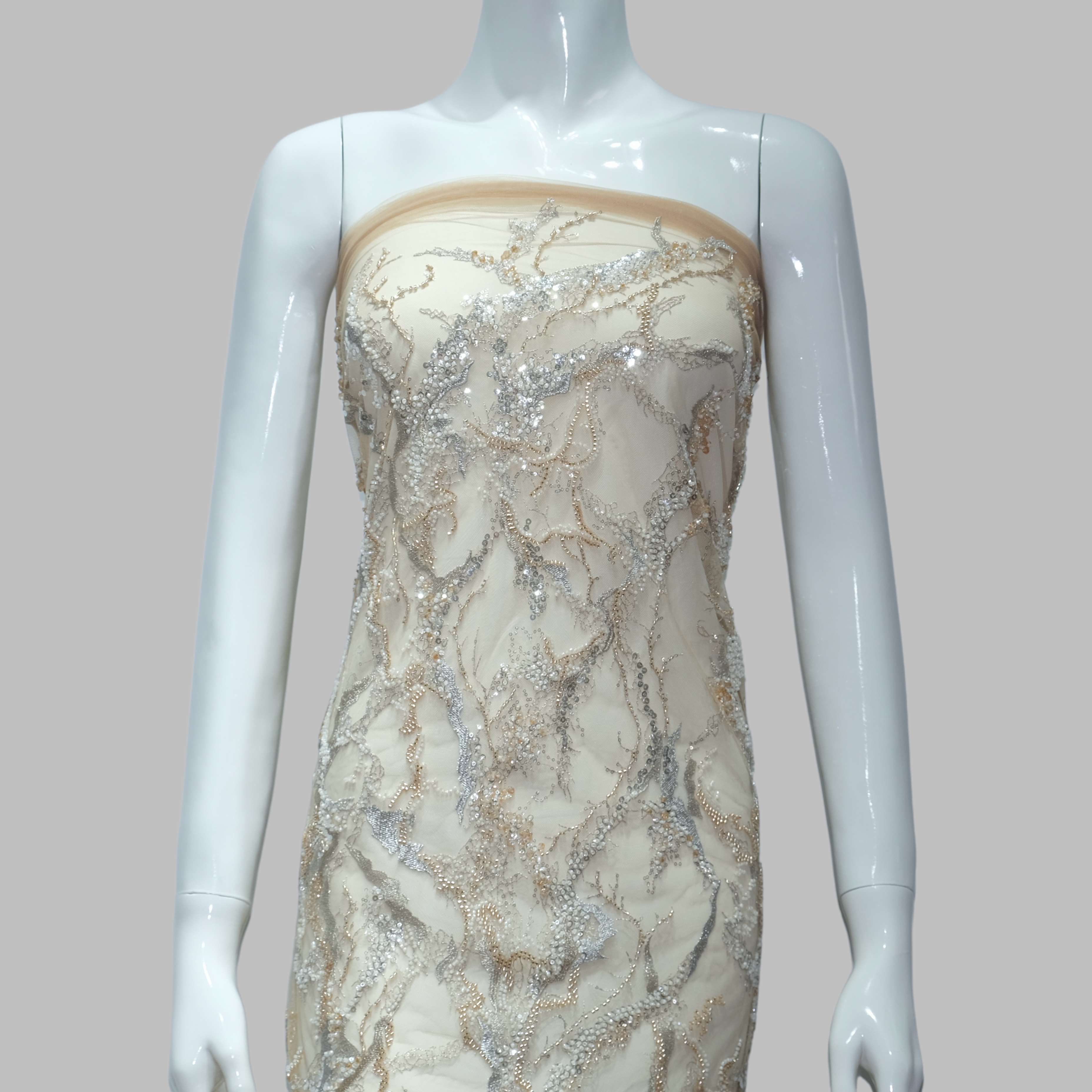 Veinflow Embroidery Fabric for couture fashion design
