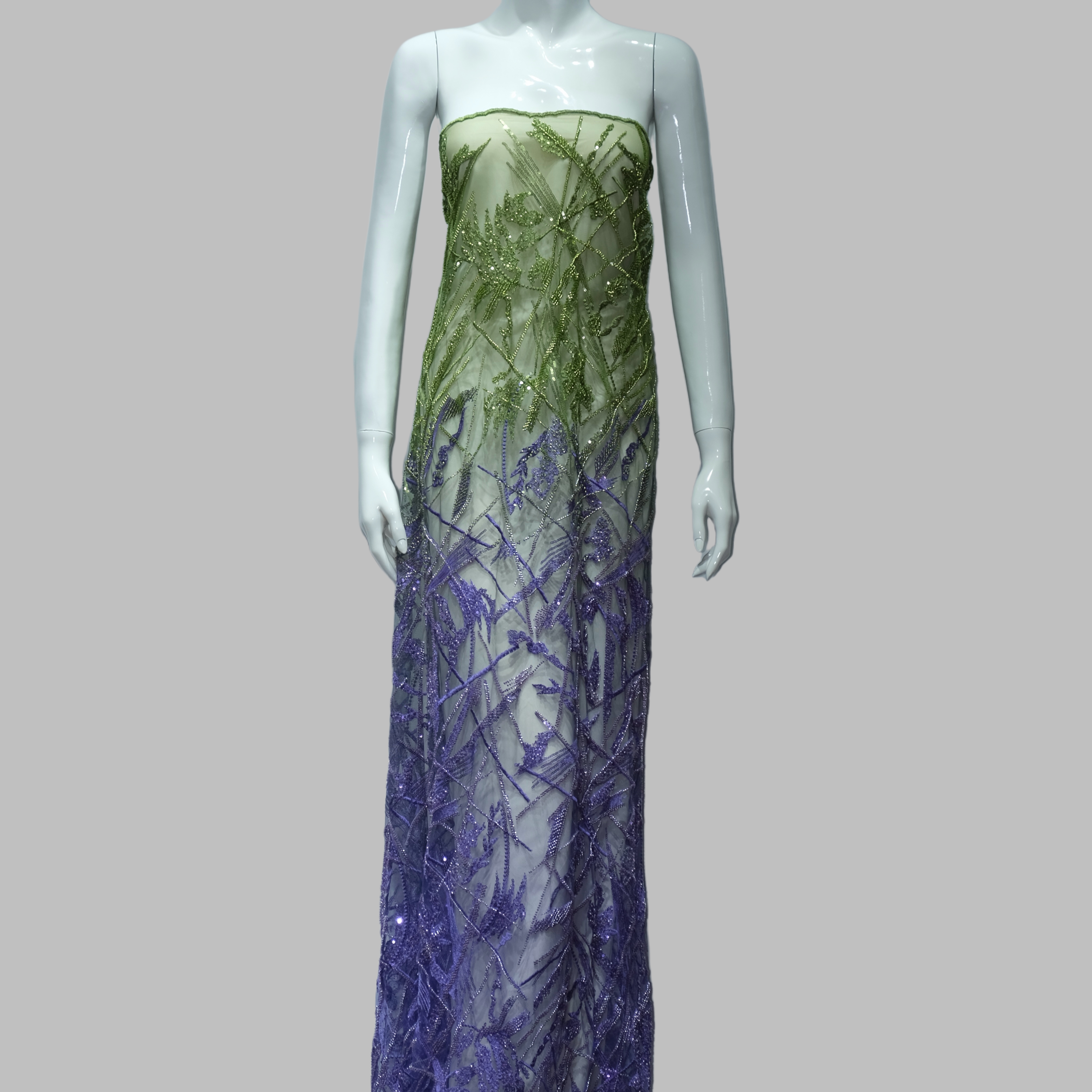 Two-Tone Weave Embroidery Fabric for luxury gown design1