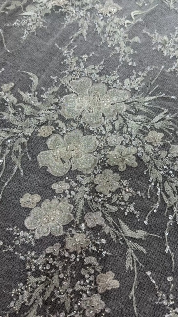 Radiant Floral Embroidery Fabric