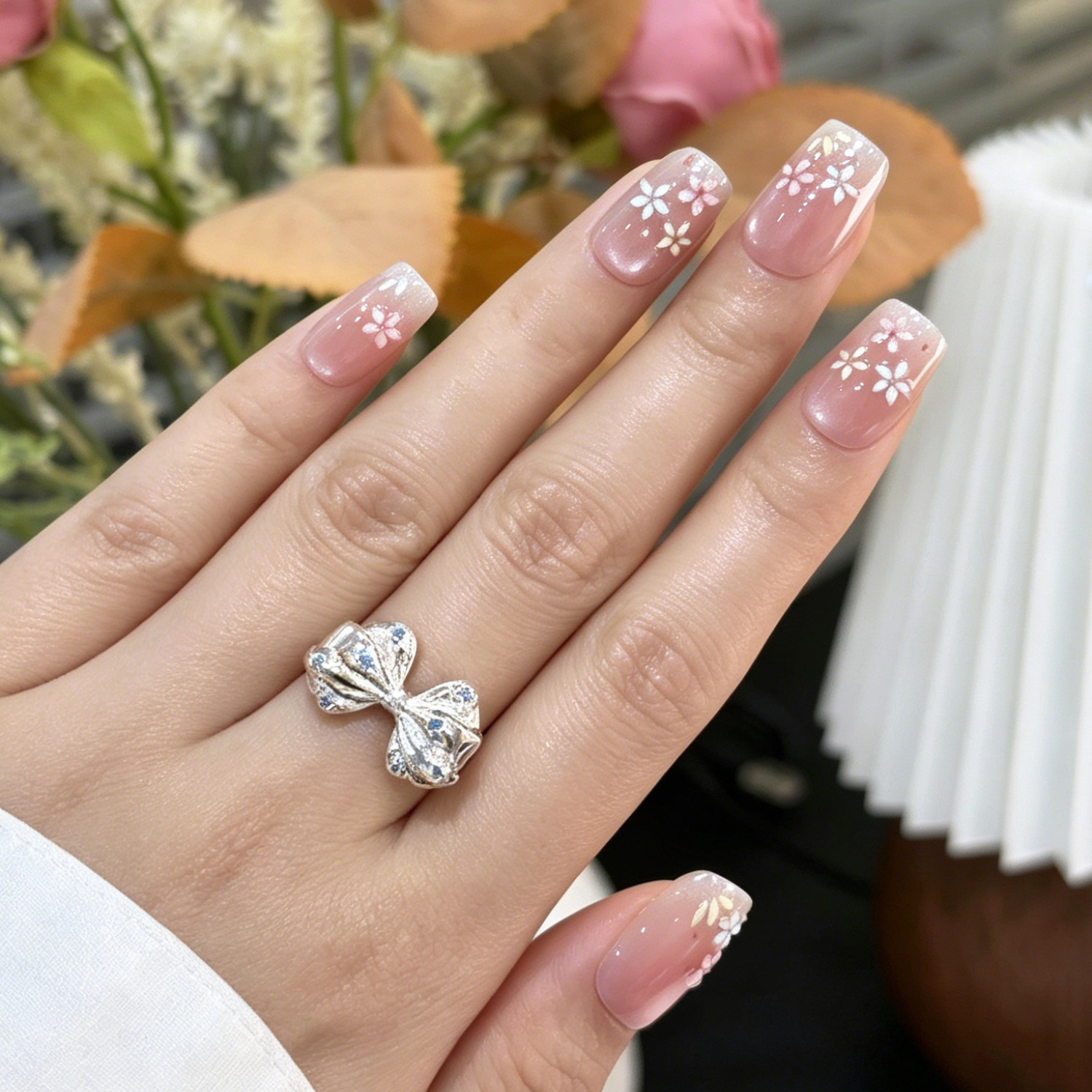 Coffee Floral | Reusable Press On