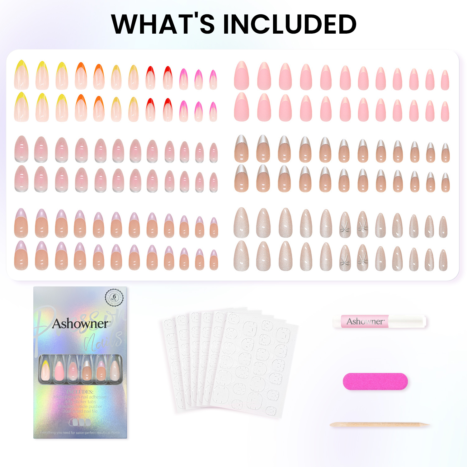 Gradient Metallic French | Reusable Press On