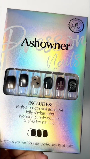 Gothic Cross Chrome | Reusable Press On