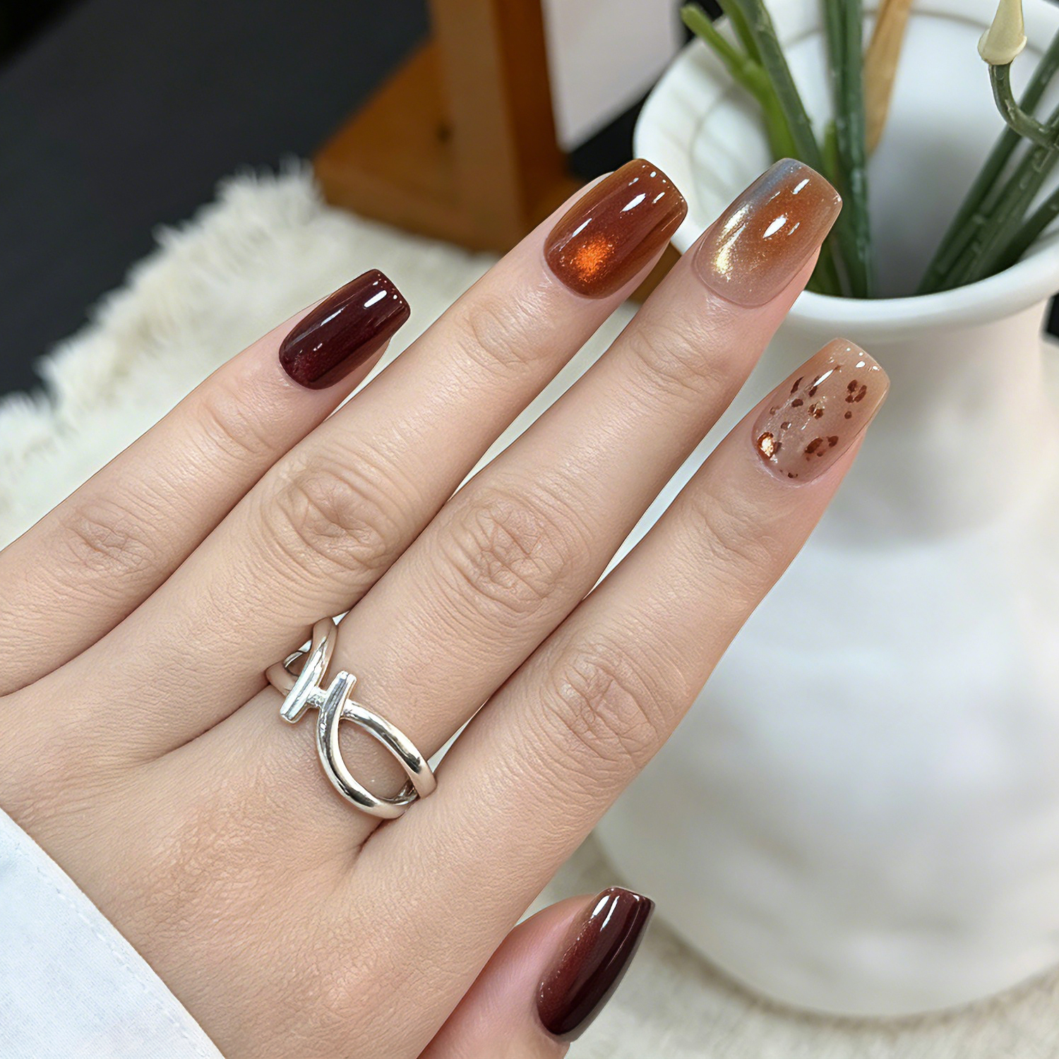 Gothic Cross Chrome | Reusable Press On