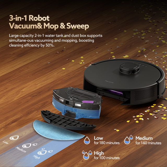 LiDAR Robot Vacuum with Bagless Station,MY SHOP,Robot Vacuum Cleaner
