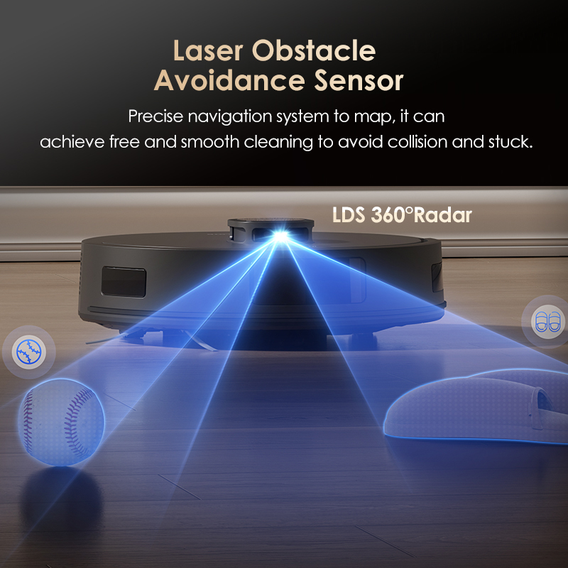 LiDAR Robot Vacuum with Bagless Station,MY SHOP,Robot Vacuum Cleaner
