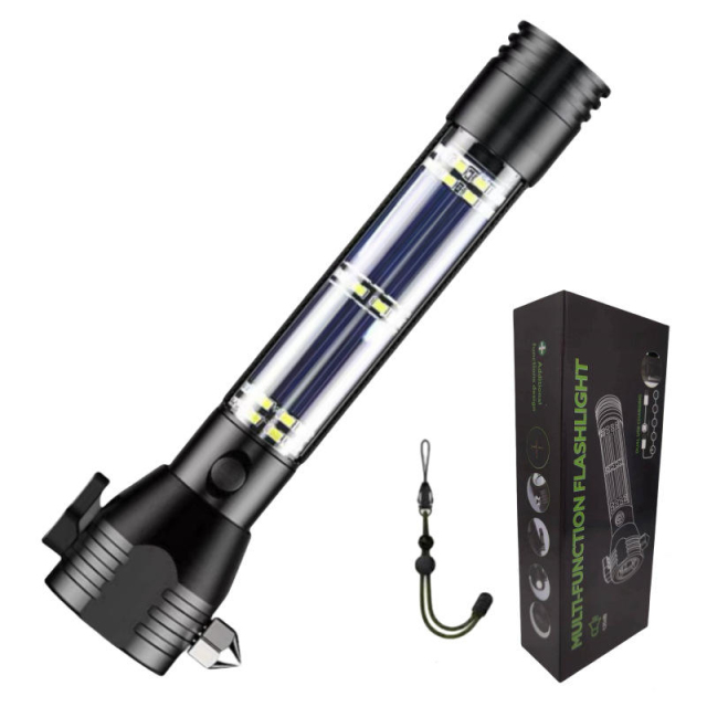 Wholesale Waterproof USB Rechargeable High Lumens Car Safety Hammer Lantern LED Flashlight with Beep Alarm, Baiwei,Wholesale Waterproof USB Rechargeable High Lumens Car Safety Hammer Lantern LED Flashlight with Beep Alarm
