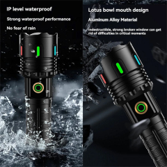Wholesale Multi-function Powerful Light Long Range Digital Display Rechargeable Tactical Flashlight Zoomable LED Laser Light, Baiwei,Wholesale Multi-function Powerful Light Long Range Digital Display Rechargeable Tactical Flashlight Zoomable LED Laser Light