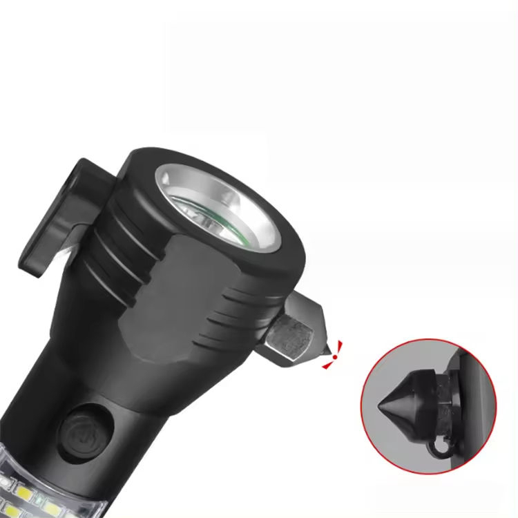 Wholesale Waterproof USB Rechargeable High Lumens Car Safety Hammer Lantern LED Flashlight with Beep Alarm, Baiwei,Wholesale Waterproof USB Rechargeable High Lumens Car Safety Hammer Lantern LED Flashlight with Beep Alarm