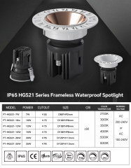 IP65 HGS21 Series Frameless Waterproof Spotlight,MY SHOP,G9-2835-88LED