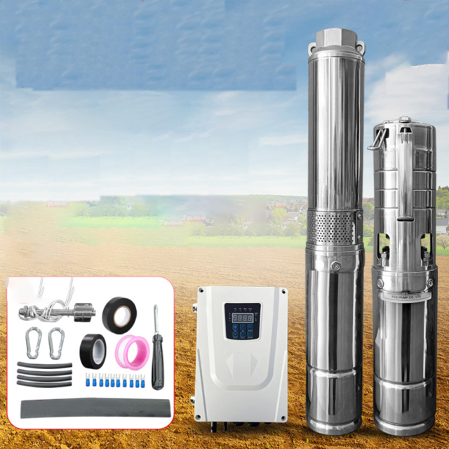 Stainless steel impeller solar submersible pump photovoltaic water pump high-power high head deep well pump permanent magnet synchronous brushless for greenhouse plant,MY SHOP,Stainless steel impeller solar submersible pump photovoltaic water pump high-power high head deep well pump permanent magnet synchronous brushless for greenhouse plant