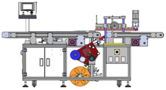 Bottom automatic labeling machine speed 120pcs/min,MY SHOP,Bottom automatic labeling machine speed 120pcs/min