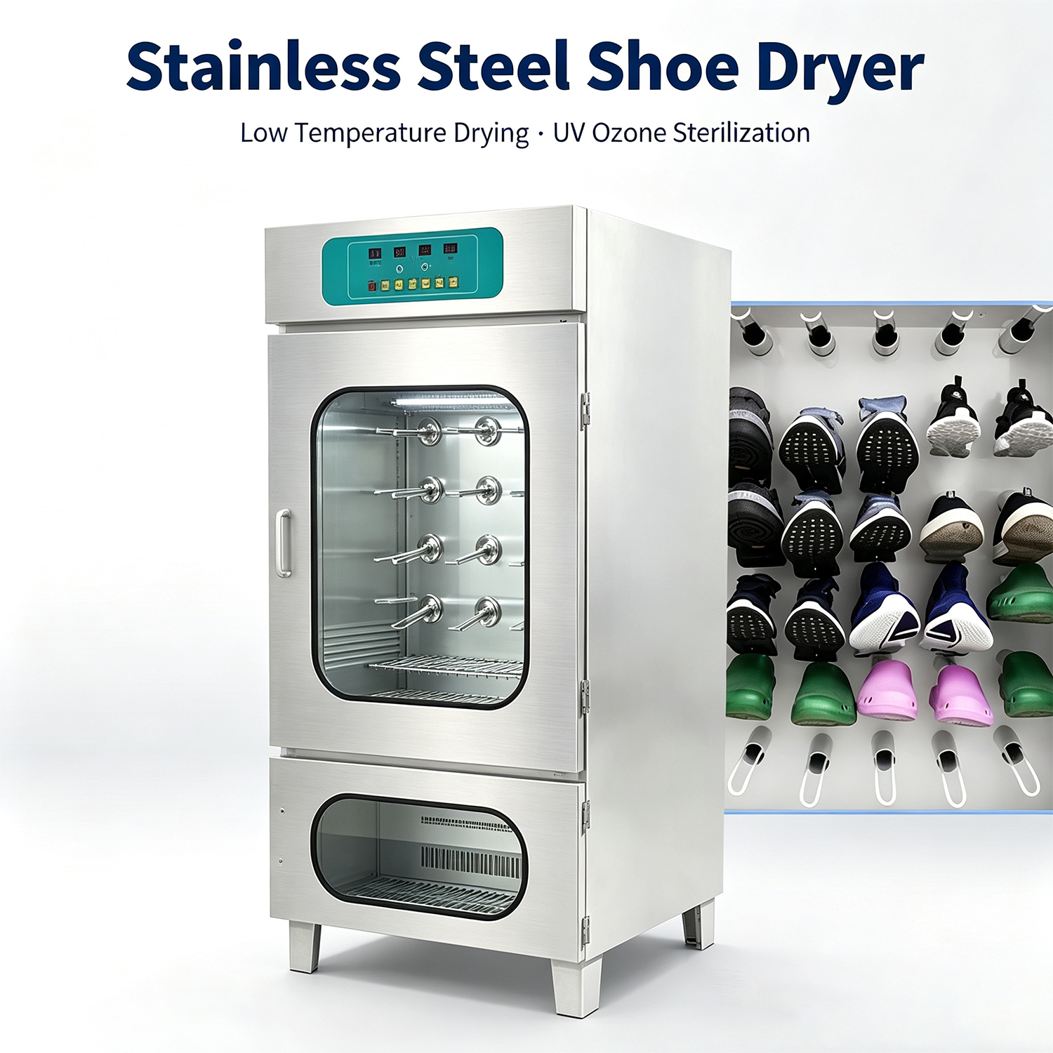 Commercial UV Ozone Shoe Sterilizer Dryer Cabinet | HXJ-8, Holds 8 Pairs Shoes, Stainless Steel Shoe Drying & Disinfection Machine,Guangzhou Dnwell Machinery Co., ltd,Commercial UV Ozone Shoe Sterilizer Dryer Cabinet | HXJ-8, Holds 8 Pairs Shoes, Stainless Steel Shoe Drying & Disinfection Machine