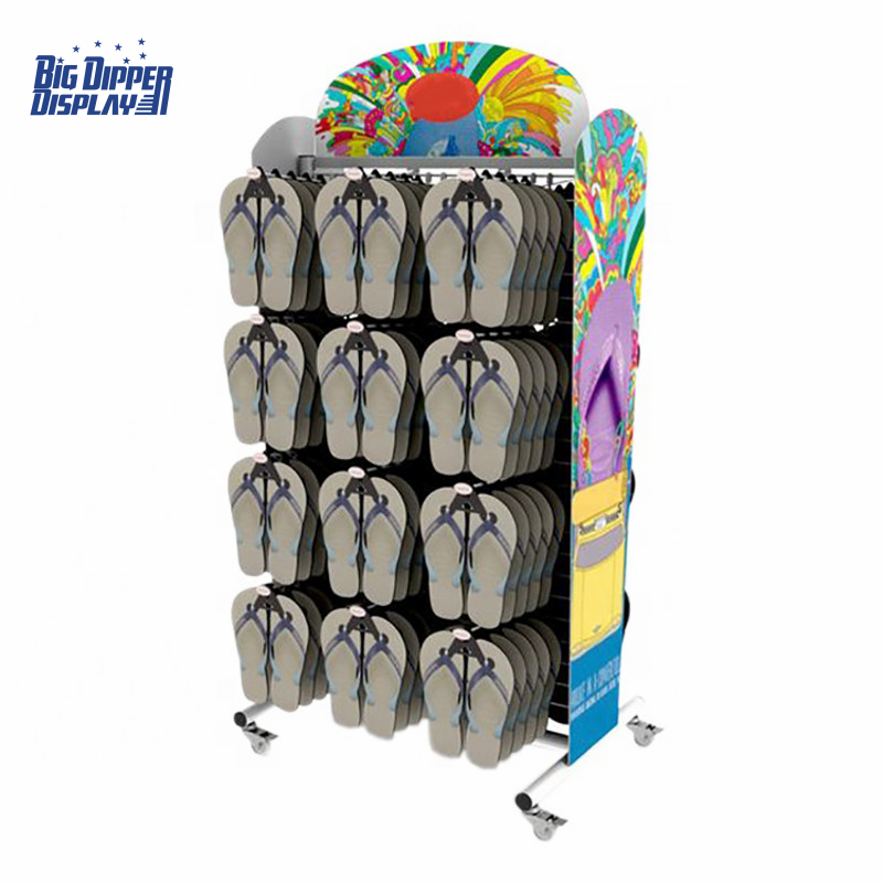 BDD-FF06 Shoe store Floor Standing flip flop metal display rack