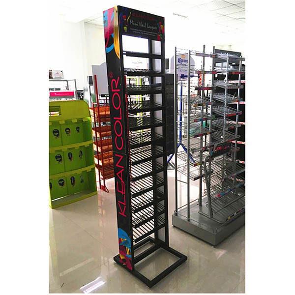 BDD-NA11 Best sale 12 tiers cosmetic store nail polish display rack, Nail Varnish sale stand, Gel Polish display floor stand