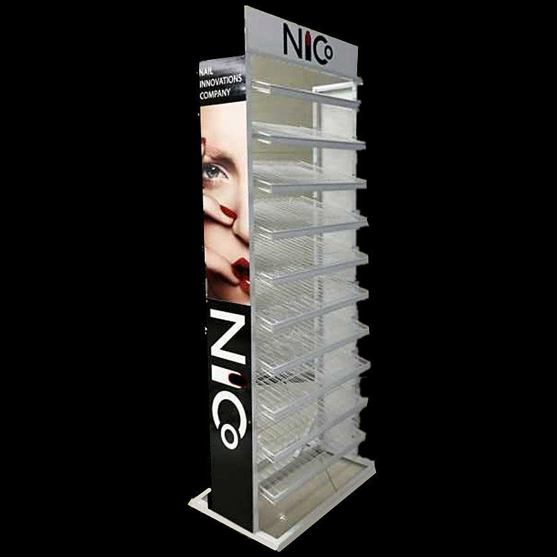 BDD-NA02 Hot Sale cosmetic store 10 tiers metal nail polish display rack