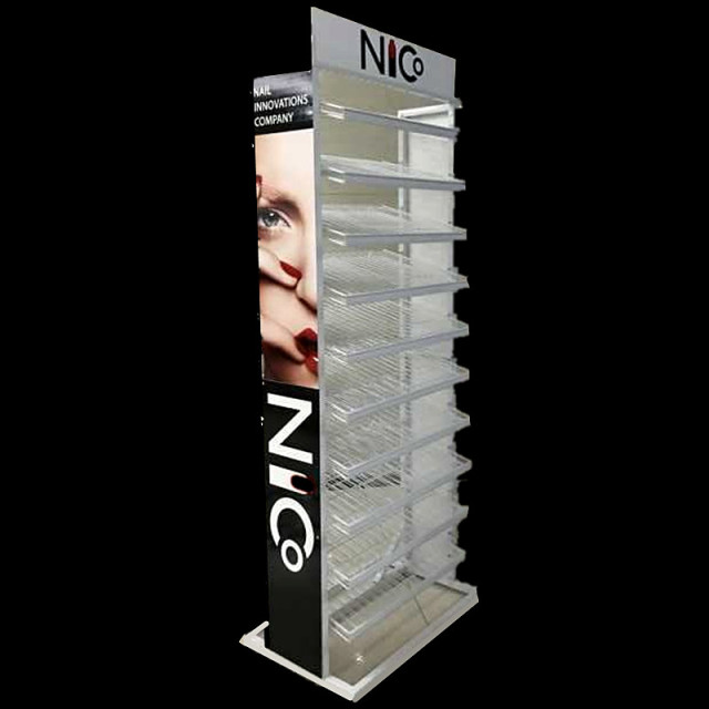 BDD-NA02 Hot Sale cosmetic store 10 tiers metal nail polish display rack