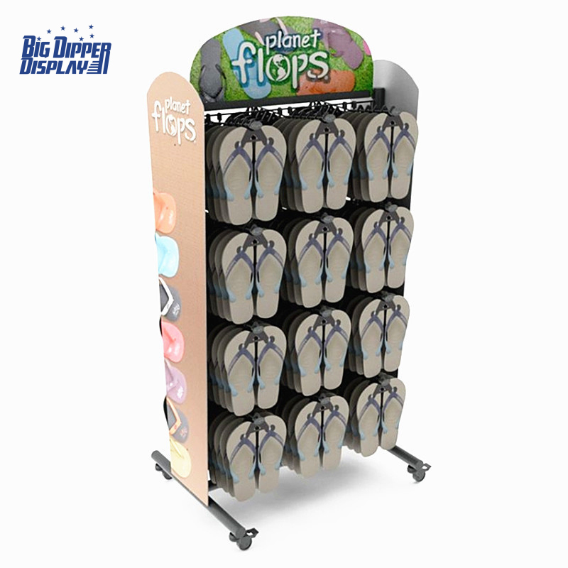 BDD-FF06 Shoe store Floor Standing flip flop metal display rack