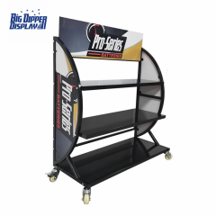 BDD-BA05 Car Battery Display Rack Heavy Duty Auto Batteries Stand Metal Retail Store Shelves