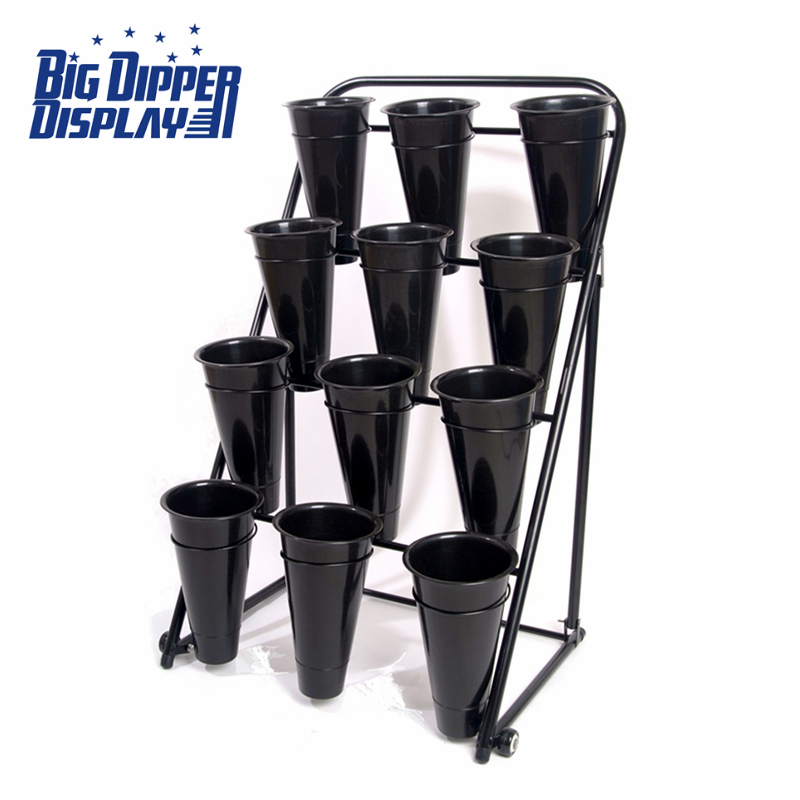 BDD-FL17 12 Plastic Vase Floral Cart