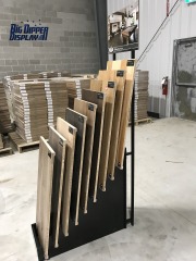 BDD-WF02 Timber Floor Display Rack – Custom Flooring Product Display Stand