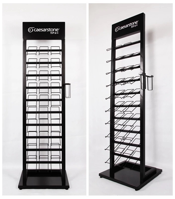 BDD-ST03 Floor Marble Ceramic flooring Tiles displays Quartz Tile metal shelf display rack stand
