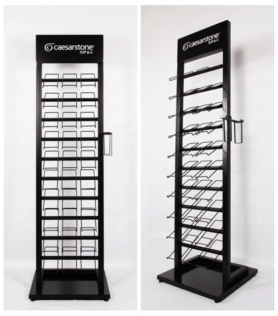 BDD-ST03 Floor Marble Ceramic flooring Tiles displays Quartz Tile metal shelf display rack stand