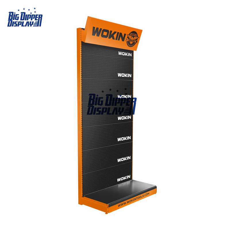 PB28 metal pegboard hanging display rack tools accessory display stand rack for hardware retail store