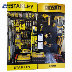 PB03 construction store metal pegboard tools hardware product display racks hok accessories stands with hook