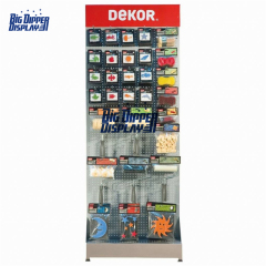 PB37 factory custom hand tools product display rack metal pegboard hanging faucet hardware retail display stand