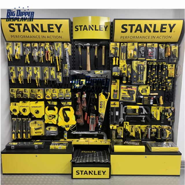 PB04 retail store tools display rack kitchen pegboard hanging plumbing garden power hardware tool displays stand