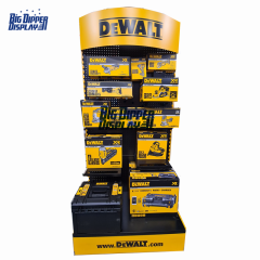 PB08 Heavy-Duty Pegboard Tool Display Stand Rack – Hardware Store Drill Organizer with Magnet Box