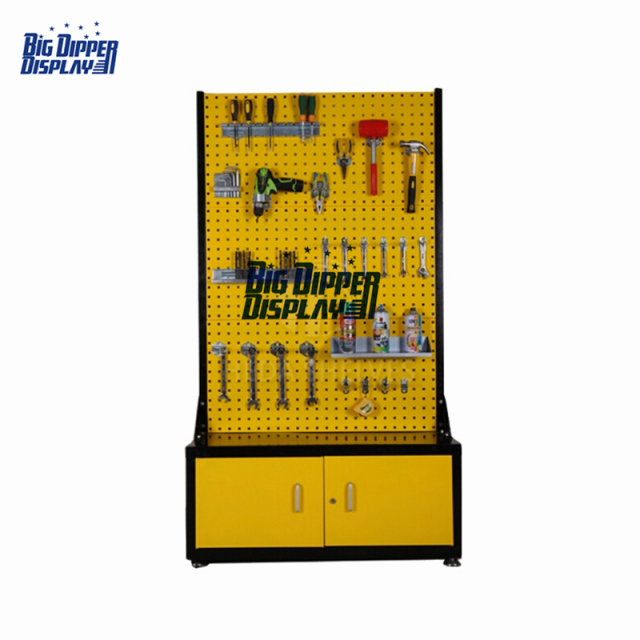 PB55 metal pegboard hardware product accessories display rack glass display tools rack with hooks