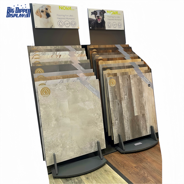 BDD-WF27 wf02 timber floor display racks sample laminate hardwood flooring display stands