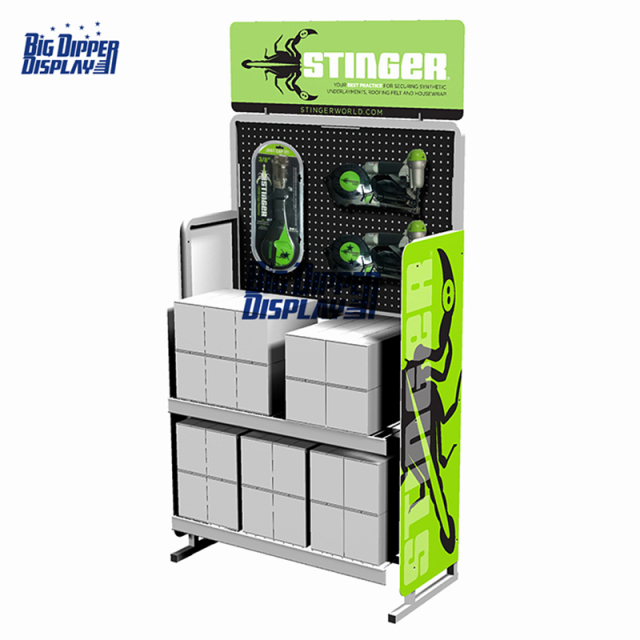 PB76 hardware garage display rack stand heavy duty power & hand tools accessory metal pegboard display