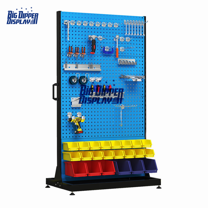 PB75 custom hardware store shelves shop fittings and display tools pegboard display rack