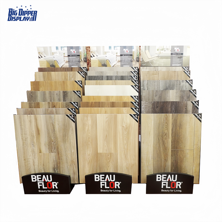BDD-WF14 wood flooring display rack wooden floor laminate flooring display rack