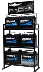 BDD-BA36 Heavy-Duty Car Battery Display Rack – Automotive Batteries Stand for Retail Stores