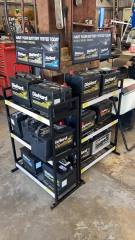 BDD-BA36 Heavy-Duty Car Battery Display Rack – Automotive Batteries Stand for Retail Stores